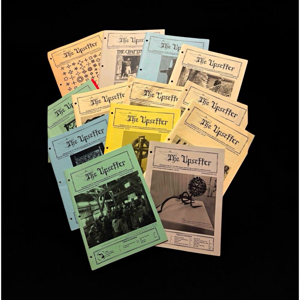 The Upsetter Newsletter lot of 13 issues Illustrated Blacksmithing MABA